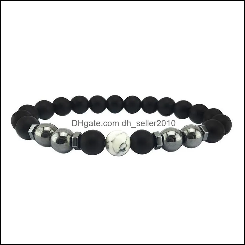 men bracelets handmade classic strand stone beaded bracelet for women 8mm tiger eye & hematite & black obsidian natural stone bracelet