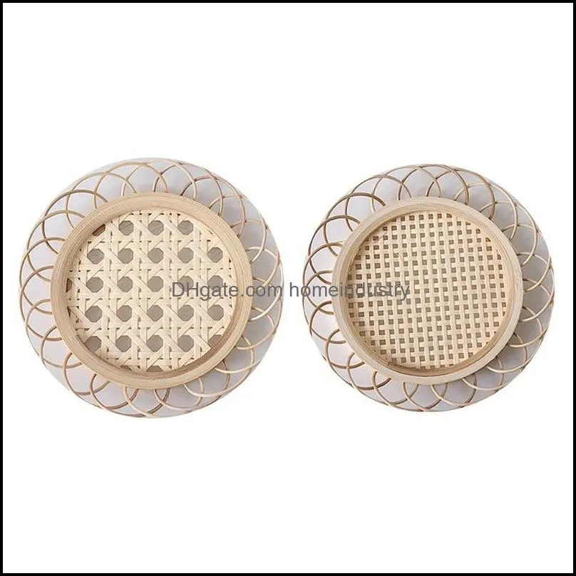 Mats & Pads Japanese Style Handmade Cup Bamboo Non-slip Material Table Place Po Props Holders Saucer
