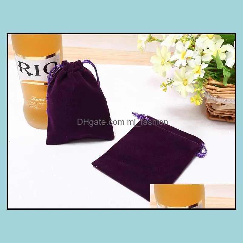 wholesale 12cm*15cm black velvet jewelry pouches charm packing bag for necklace rings earring pandor bead gift jewelry packaging bags