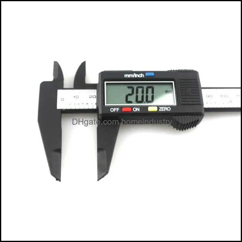 Digital Calipers 150mm 6inch LCD Electronic Vernier Caliper Carbon Fiber Micrometer Gauge 0.1mm / 0.01 with Plastic Box