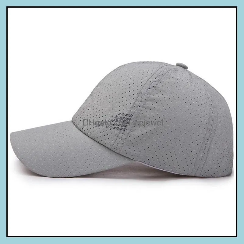 men women summer baseball cap quick drying hats unisex breathable sport pure color snapback hat bone baseball caps