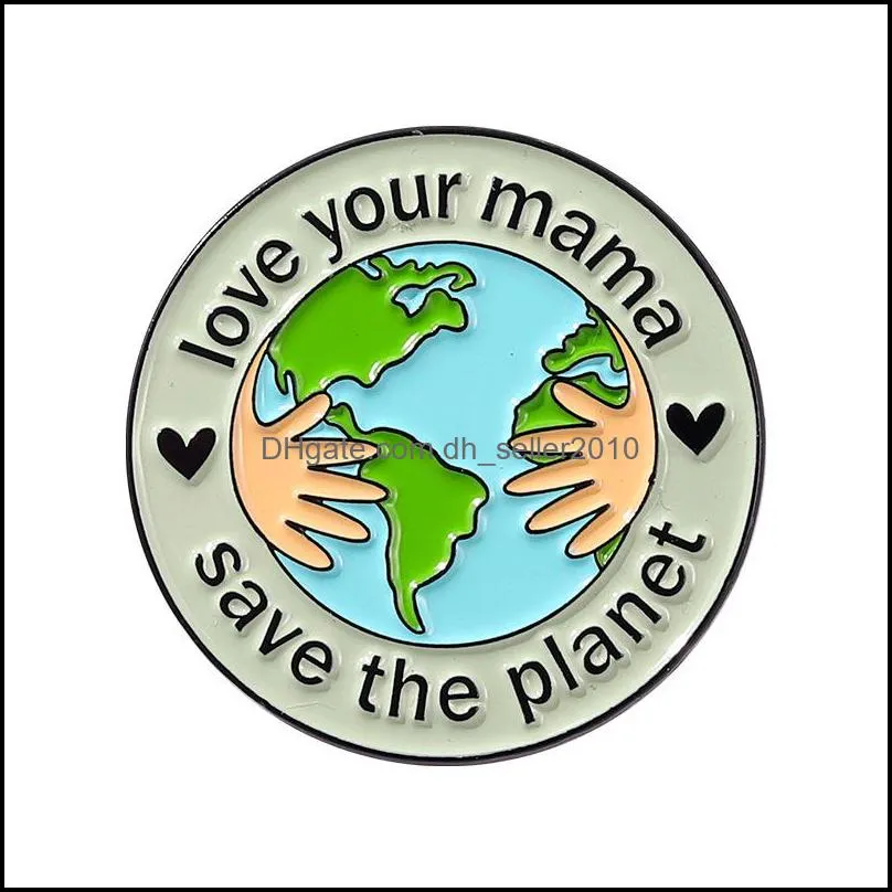 Please Help Earth Enamel Pin Custom Brooches Be Kind Lapel Badge Environment Jewelry Gifts For Kids 6122 Q2