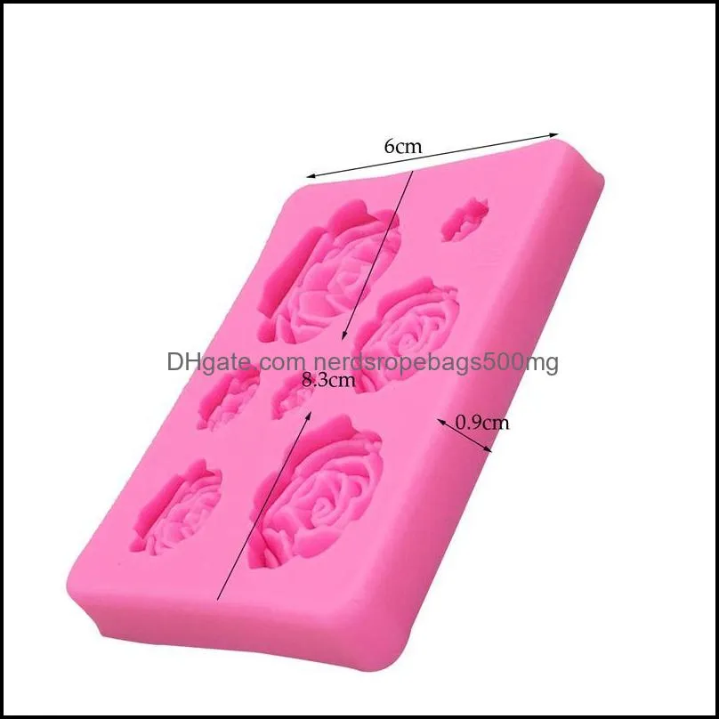 Rose Flower Silicone Molds Wedding Cupcake Topper Fondant Cake Decorating Tools Sugarcraft Candy Clay Chocolate Gumpaste Moulds