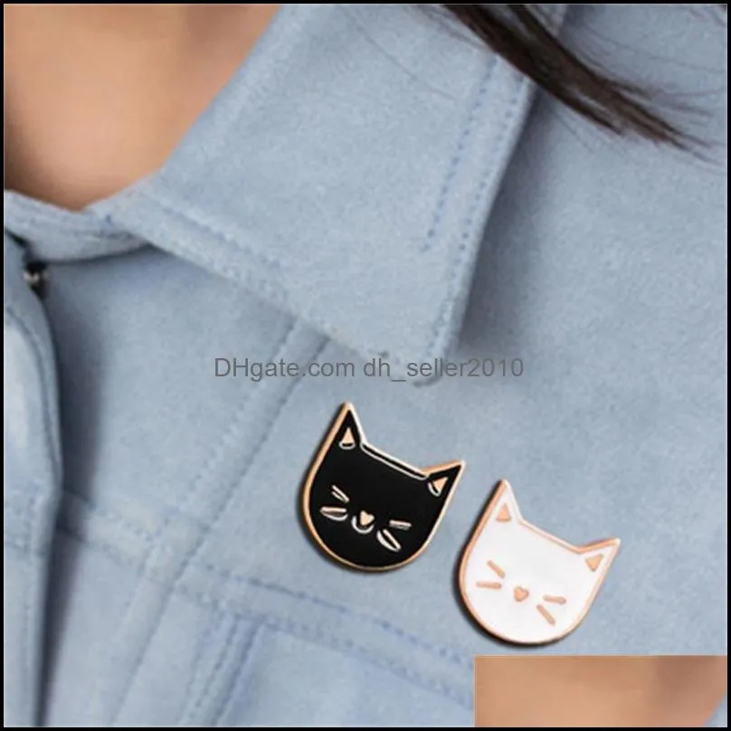 Hot Cartoon Cute Cat Animal Enamel Brooch Pin Badge Decorative Jewelry Style Brooches For Women Gift T353 677 T2