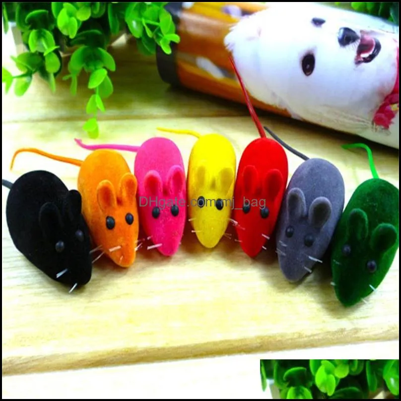 Creative Funny Realistic Fur Mouse Pet Cat Toys Mini Pet Playing Toys for Animal Squeaker Cats Kitten Dogs Interactive Toy