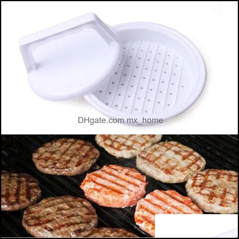 Round Shape Hamburger Press Food-Grade Plastic Hamburger Meat Beef Grill Burger Press Patty Maker Mold Mould Kitchen Tool