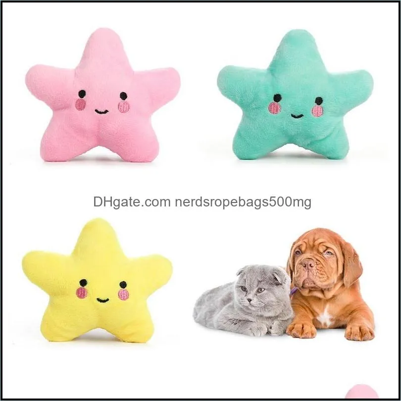 Cute dog toy plush Pets Stars Toy Soft Fleece Dog Toys Shrilling Decompression Tool Pet Squeeze Sound Cats Dog Toys