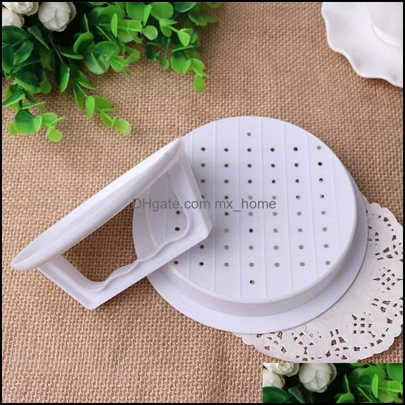 Round Shape Hamburger Press Food-Grade Plastic Hamburger Meat Beef Grill Burger Press Patty Maker Mold Mould Kitchen Tool