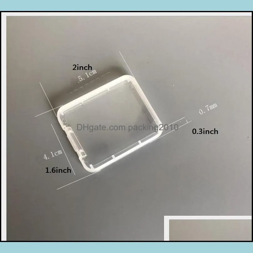 New Protection Case Card Container Memory Card Boxes CF Cards Tool Plastic Transparent Storage Box Mini CF Card Easy To Carry Box