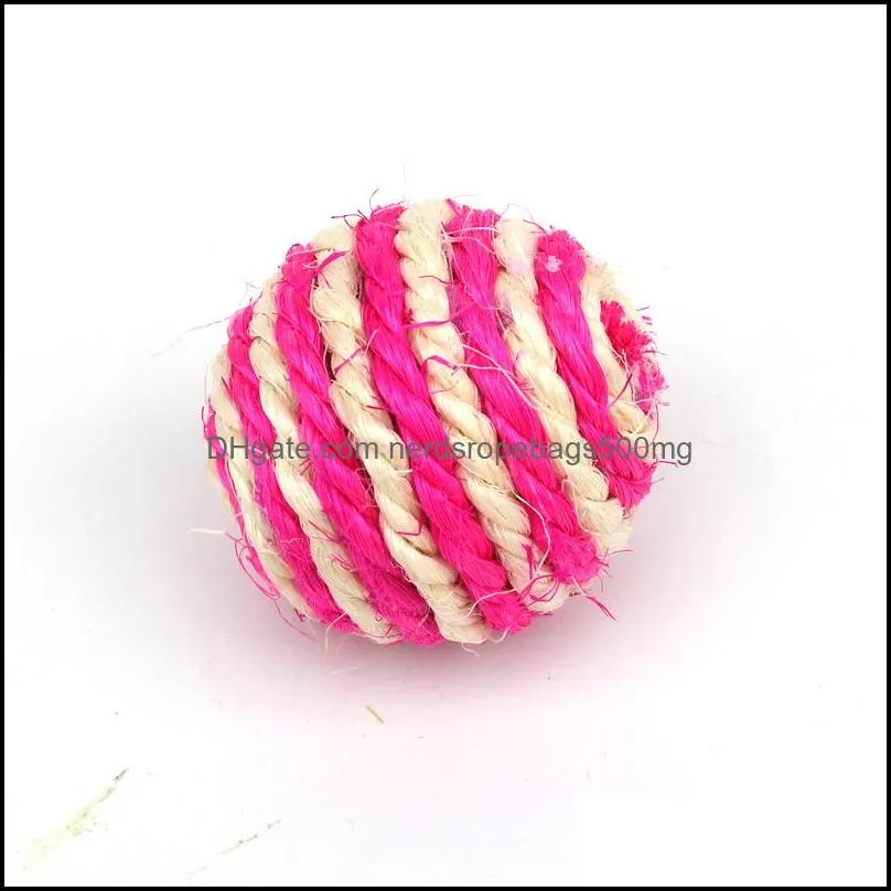 Cat Pet Sisal Rope Weave Ball Teaser Play Chewing Rattle Scratch Catch Toy Cat Supplies Training Behaviour Cat toy
