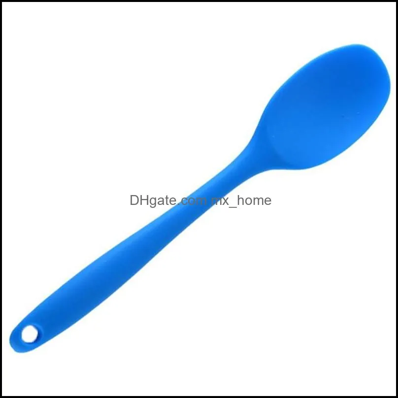 Cake Butter Spatula Silicone Spoon Mixing Spoons Long-handled Cooking Utensils Tableware Kitchen Soup Spoon Mixer Kitchen Tools