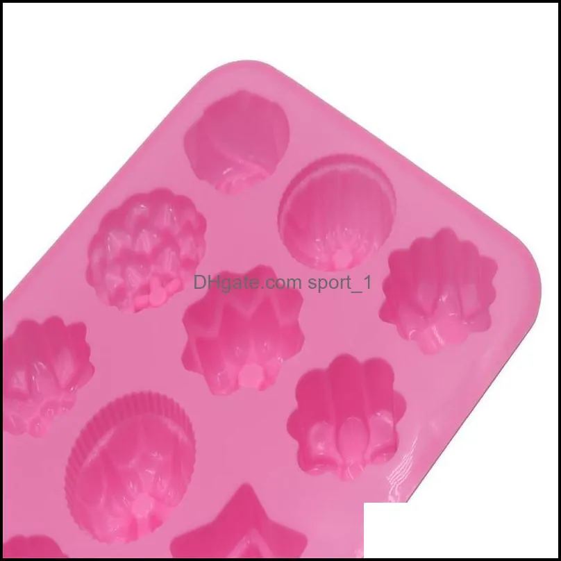 Wholesale Flower Shape Muffin Case Candy Jelly Ice Cake Silicone Mould Baking Pan Tray Chocolate Egg Tart Mold