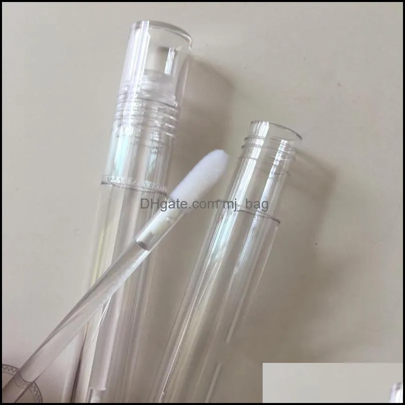 Transparent Empty Bottle Round Lip Gloss Empty Tube Portable Lipstick Tube 5ml Makeup Tool Cosmetics Packing Bottles