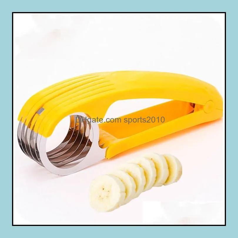 Stainless Steel Banana Cutter Fruit Vegetable Sausage Slicer Salad Sundaes Tools Cooking Tools Kitchen Accessories Gadgets