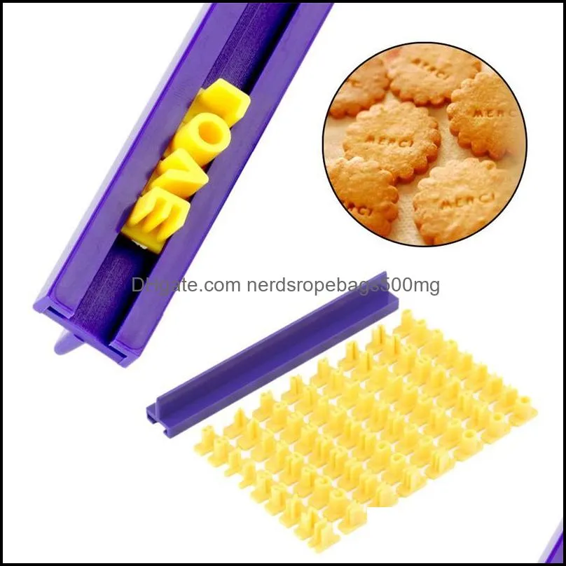 Biscuits Baking Printing Alphabet Mold  Cutter Word Press Stamp Baking Mould Cake Curling Embossing Mold Cookie DIY Tools