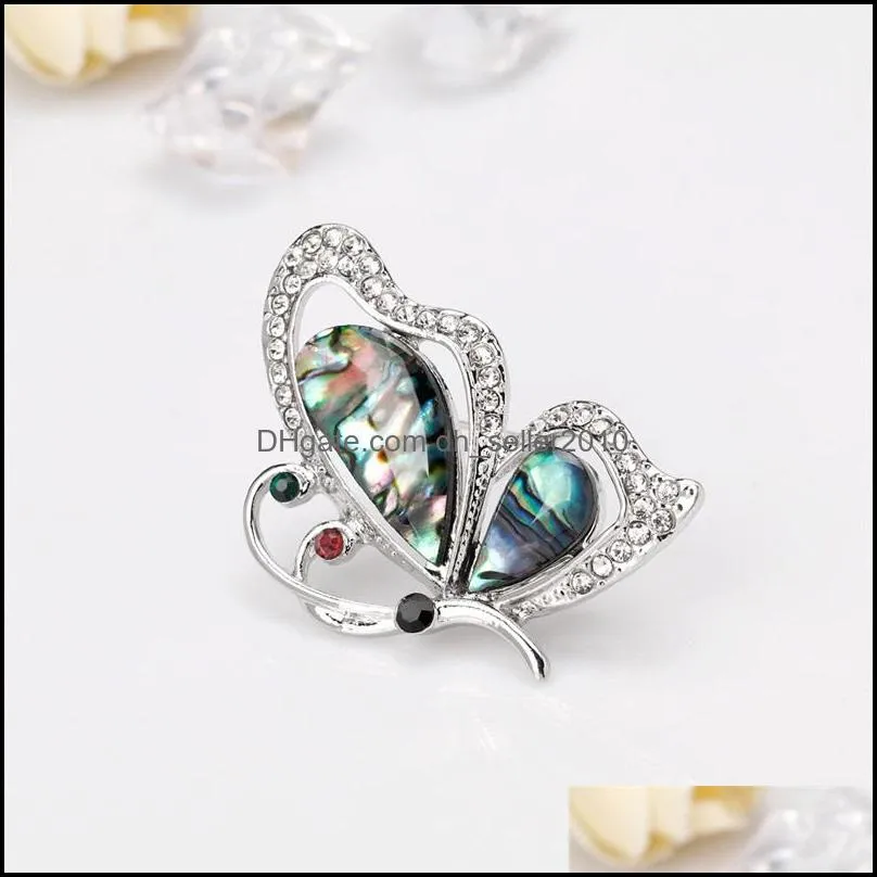 Originality Shell Material Brooch Fashion Personality Butterfly Woman Corsage Insect Brooches Goods In Stock 7 3dr B3