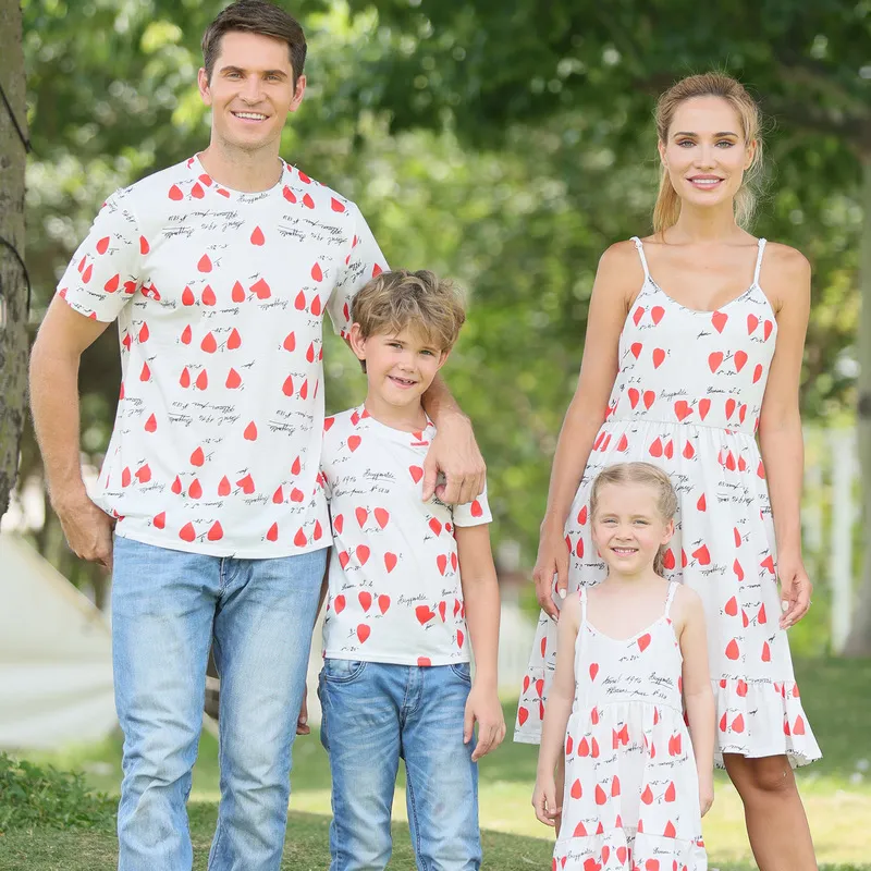 Family Matching Outfits Family Matching Outfits Summer Girls Dress Father Son Mother Daughter Dresses Camis Dresses Baby Kids Tops 220914