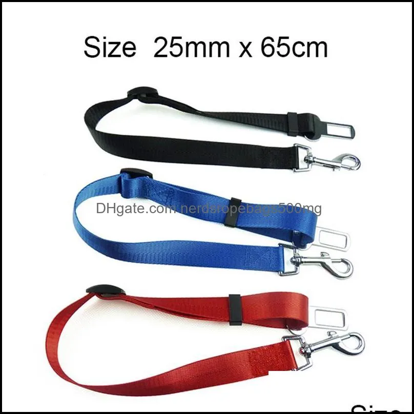 Adjustable Dog Cat Car Seat Belt Safety Vehicle Seatbelt Harness Lead Leash for Small Medium Dogs Pet Supplies Lever Traction