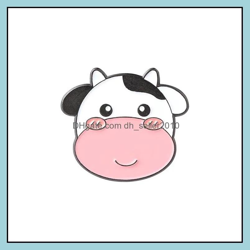 Customized Breakfast Custom Enamel Brooches Lovely Insignia For Girls Boy Cow Coffee Yogurt Pizza Sandwich Alloy Hard Bulk Enamel Pin 1083