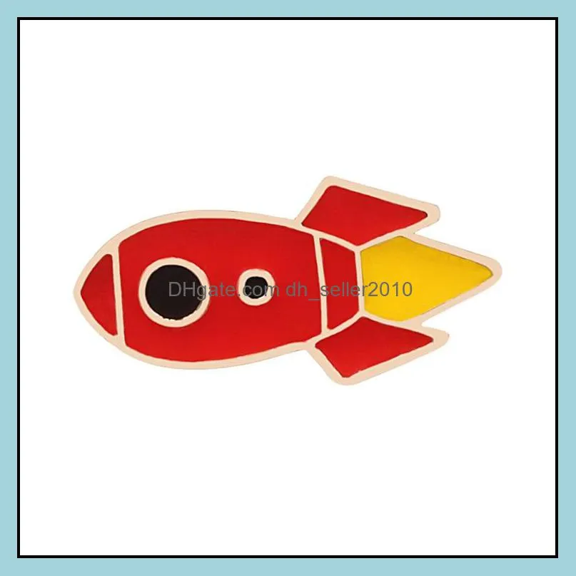 Customized Bulk Enamel Pins Rocket Astronaut Balloon Clown Space Dinosaur Jewelry For Kids Women Men Charm Custom Hard Enamel Brooches 1187