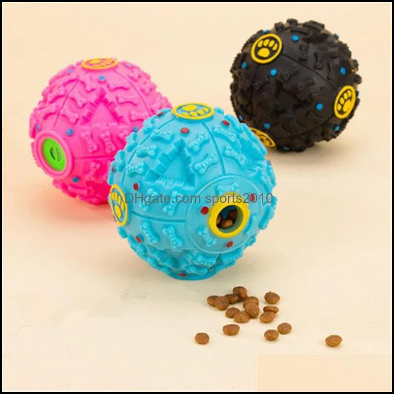 Dog Toys Pet Puppy Sound ball leakage Food Ball sound toy ball Pet Dog Cat Squeaky Chews Puppy Squeaker Sound Pet Supplies