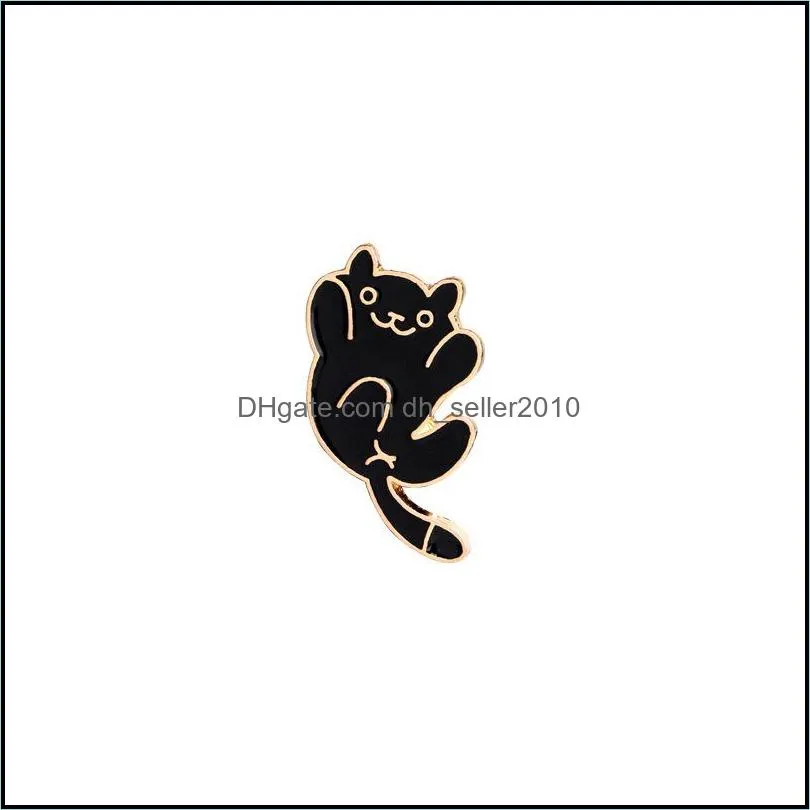 Jewelry Brooch Cartoon Cute Animal Cats Expression Pin Clothes Bags Women Student Ornament Badge 1596 Q2