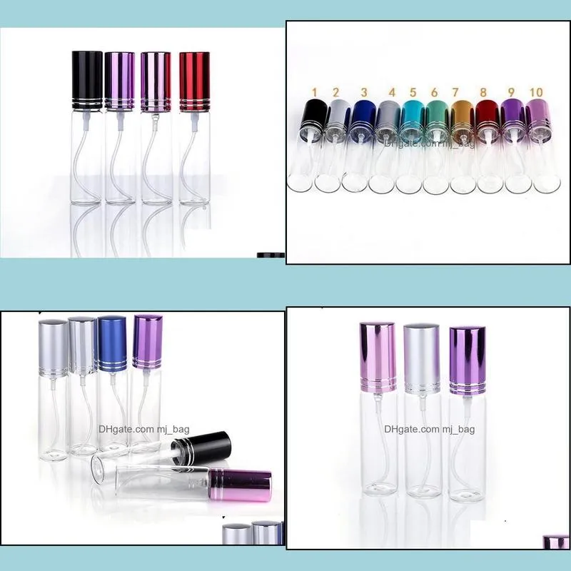 10ML Metal Empty Glass Perfume Refillable Pressed Bottle Spray Perfume Atomizers Cosmetic Sample Super Fine Bottles