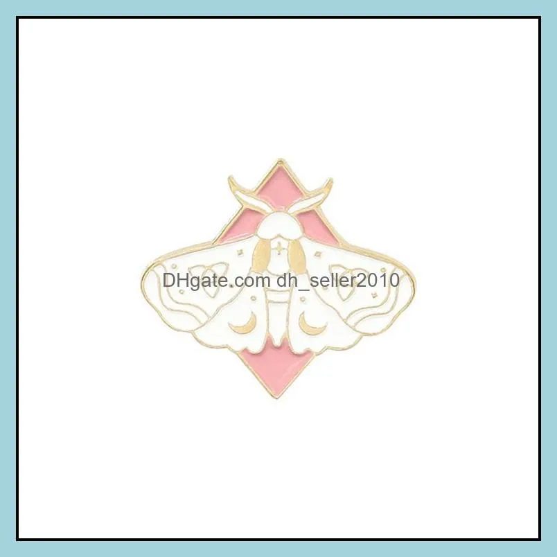 Customized Butterfly Bulk Enamel Pins Starry Sky Moon Creativity Jewelry Hard Brooches Women Enamel Brooch 1165 D3