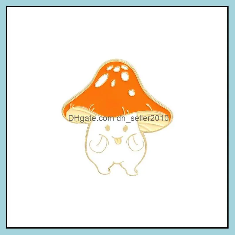 Customized Brooch Mushroom Custom Bulk Enamel Pin Cartoon Cute Playing Guitar Dancing Charms Women Kids Jewelry Hard Enamel Brooches 1174