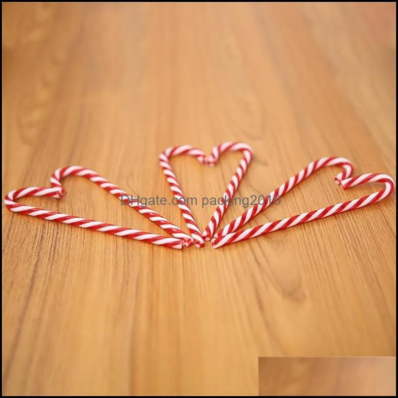 15CM Christmas Tree Decorative Pendant Candy Crutch Christmas Decorations for Home New Year Xmas Ornaments 3 Colors