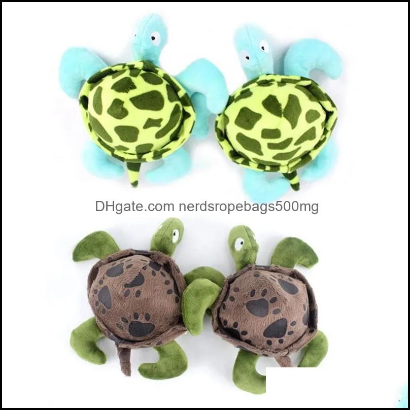 Pet Dog Tortoise Chew Toy Funny Clean Bite-proof Plush Turtle Figurine Bite-Sounding Dogs Chewing Toys Pet Supplies