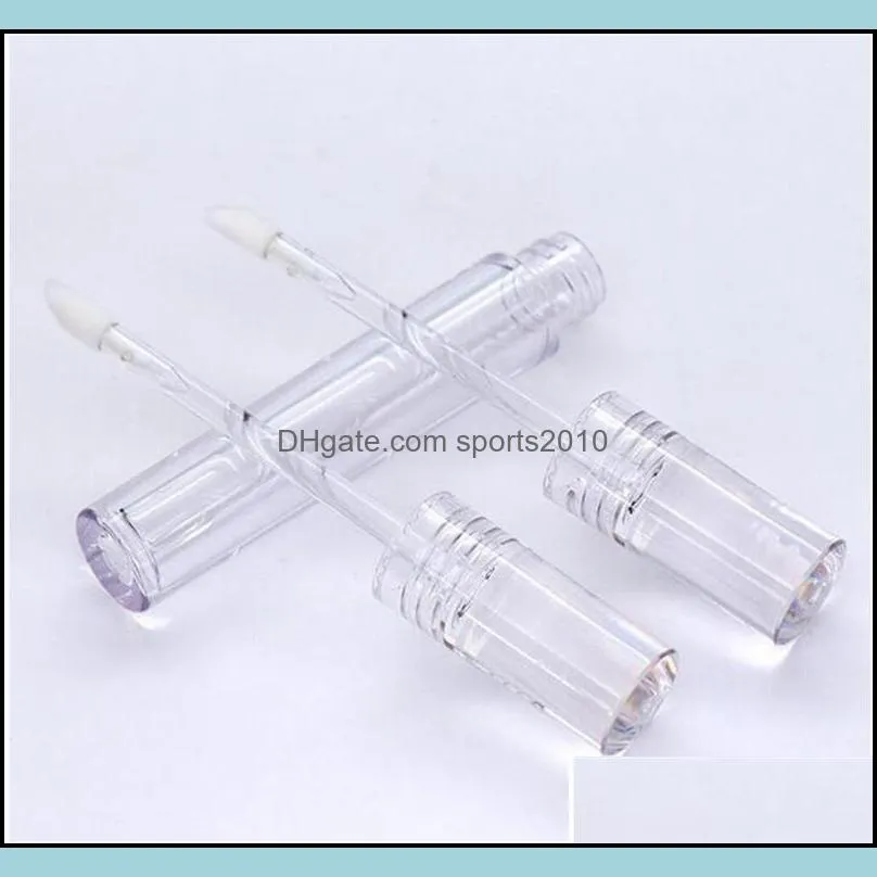 Lip Gloss Tubes Empty 5ML Lipgloss Tubes Round Transparent Lip Gloss Tubes With Wand Empty Clear Lipstick Lip Glaze Tube Wholesale