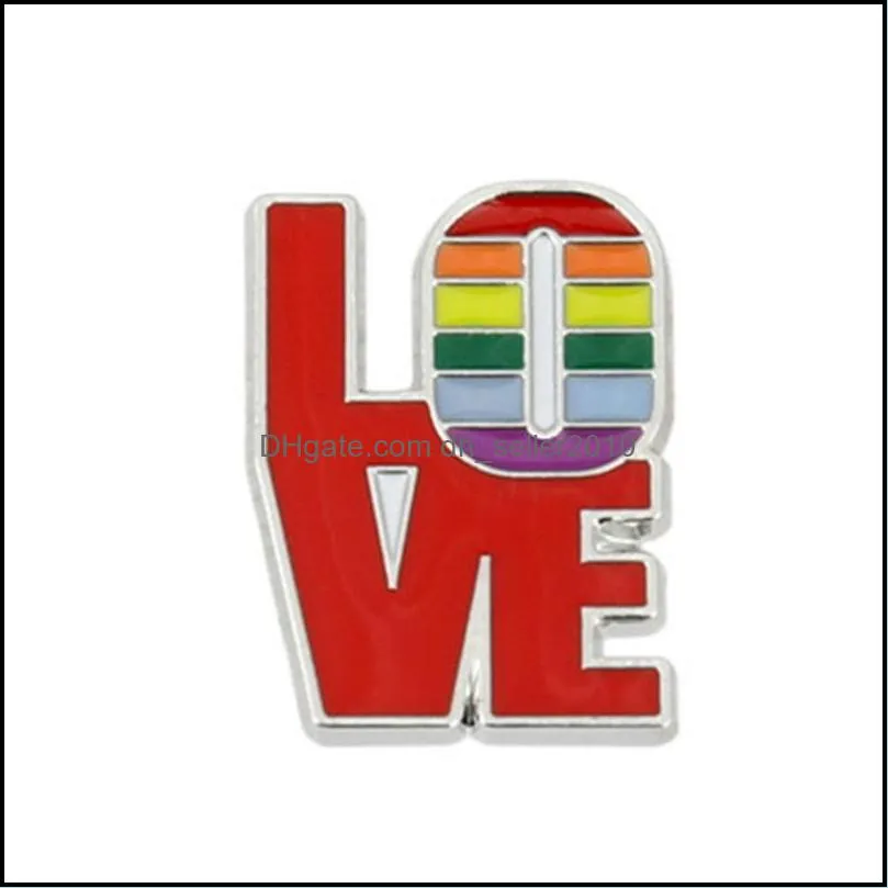 Rainbow LGBT Brooch Cartoon Heart Flag Sheep Enamel Pins Lesbians Gays Pride Badge Lover Clothes Lapel Pin Gift 1407 D3
