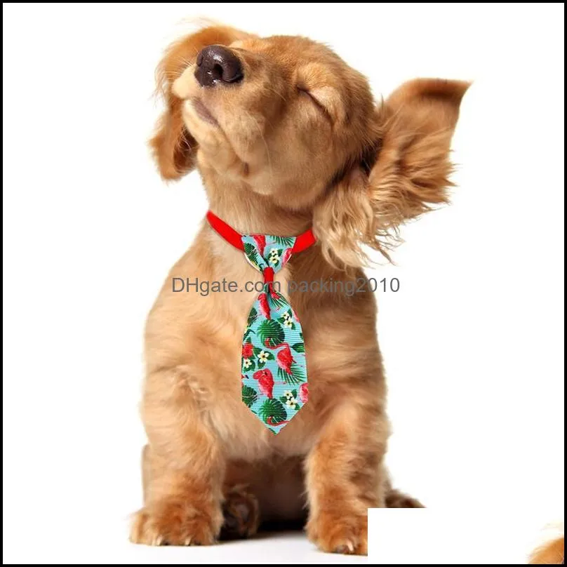 New Spring Summer Fruit Pattern Puppy Dog Cat Necktie Pet Grooming Accessories Adjustable Dog Bow Tie Dog Decorative Neckties