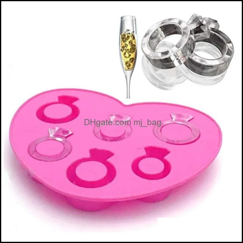 Ice Tray Diamond Love Ring Ice Cube Style Freeze Ice Cream Maker Mould Special Tool For Hot Summer