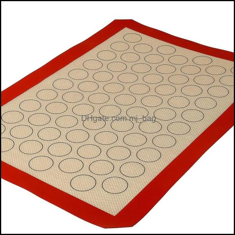 42x29.5cm Baking Mat Non-Stick Silicone Pad Sheet Bakeware Pastry Tools Rolling Dough Mat for Cake Cookie Macaron Pads New Fashion