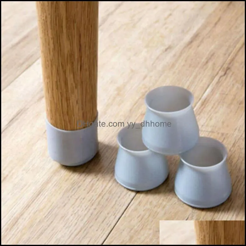 Table Chair Leg Silicone Cap Pad Furniture Table Feet Cover Floor Protector Non-slip Table Chair Mat Caps Foot Protection