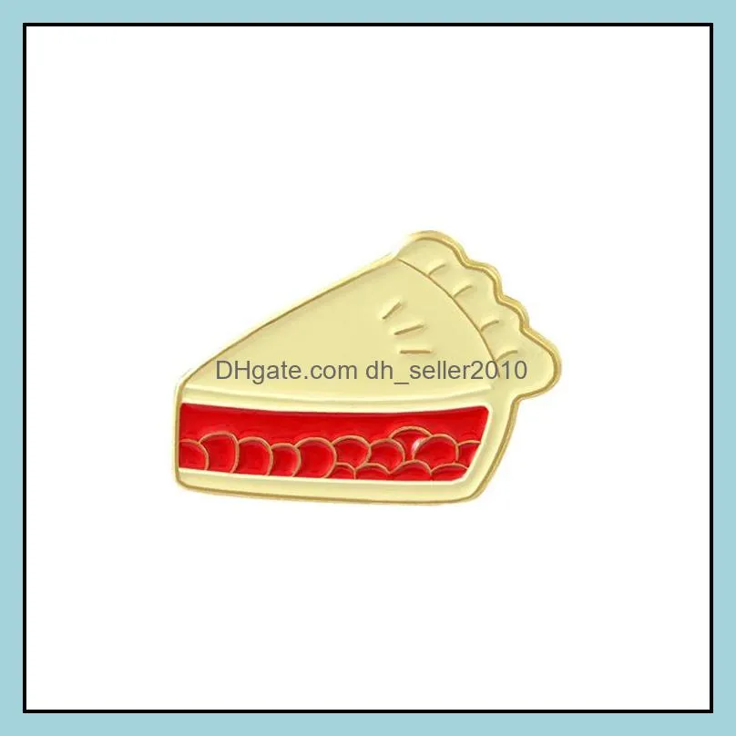 Customized Breakfast Custom Enamel Brooches Lovely Insignia For Girls Boy Cow Coffee Yogurt Pizza Sandwich Alloy Hard Bulk Enamel Pin 1083