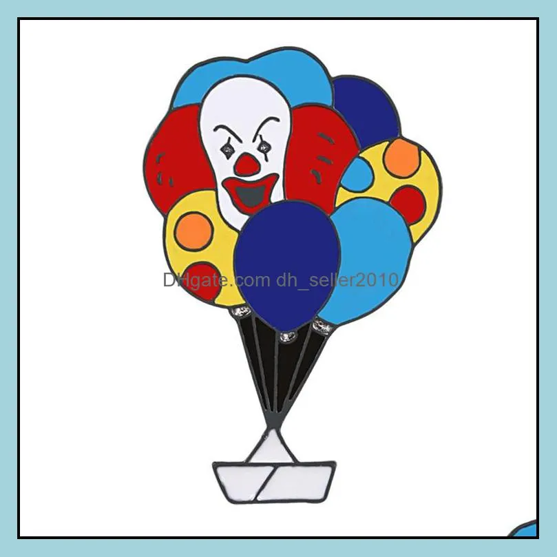 Customized Bulk Enamel Pins Rocket Astronaut Balloon Clown Space Dinosaur Jewelry For Kids Women Men Charm Custom Hard Enamel Brooches 1187