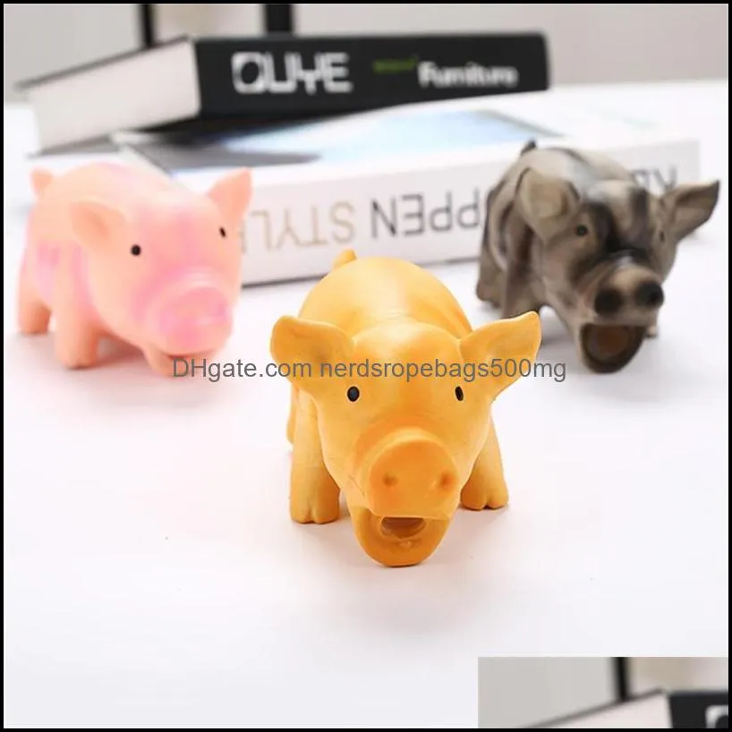 Brand New Cute Pig Grunting Squeak Latex Pet Chew Toys For Dog Squeaker Chew Training Pet Products