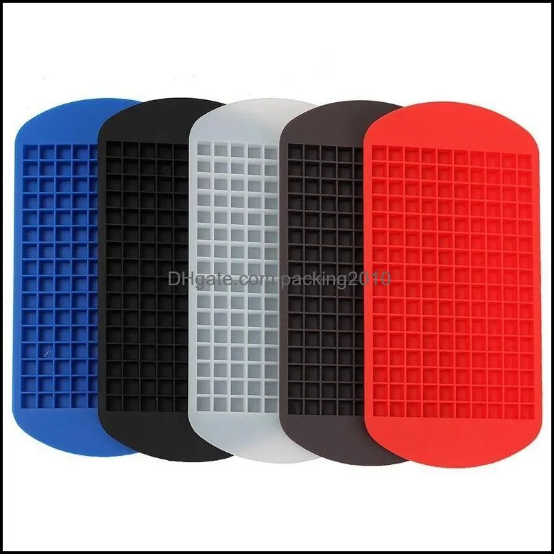 160 Grids DIY Creative Small Ice Cube Mold Square Shape Silicone Ice Tray Fruit Ice Cube Maker Bar Kitchen Accessories