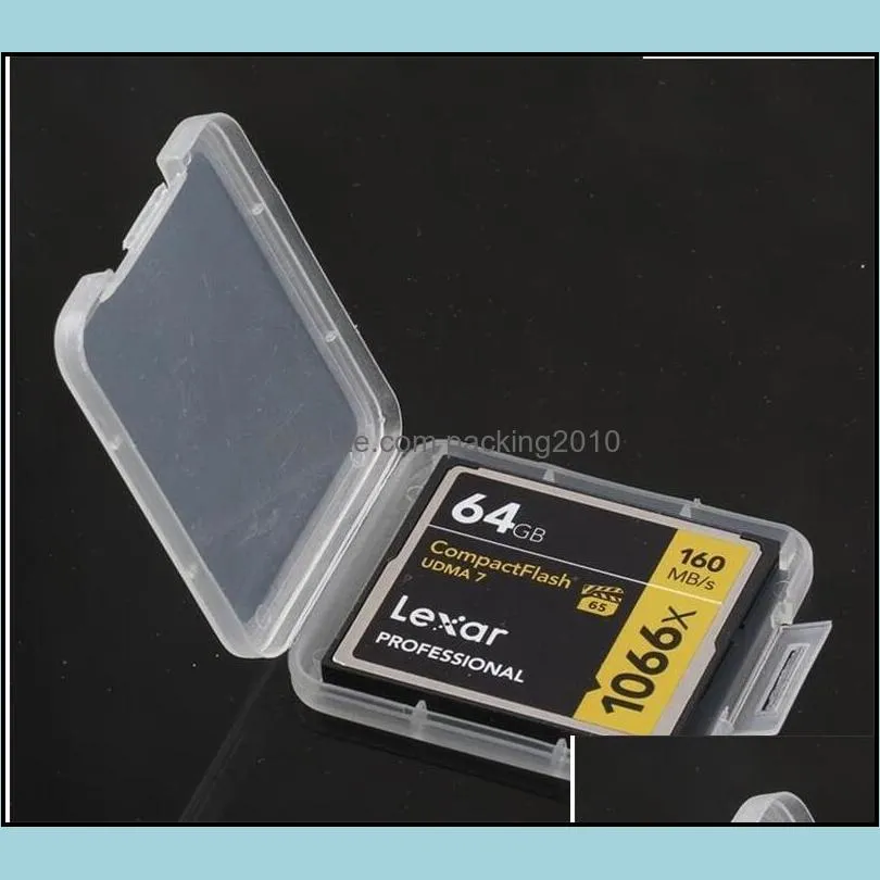 New Protection Case Card Container Memory Card Boxes CF Cards Tool Plastic Transparent Storage Box Mini CF Card Easy To Carry Box