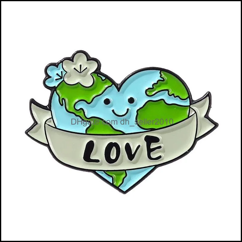Please Help Earth Enamel Pin Custom Brooches Be Kind Lapel Badge Environment Jewelry Gifts For Kids 6122 Q2