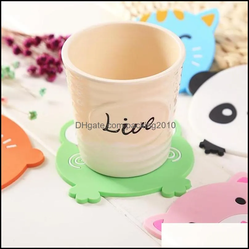 Cartoon Animal Shaped Drinking Mug Pads Water Cup Mats Bar Dining Table Placemat Coaster Kitchen Accessories