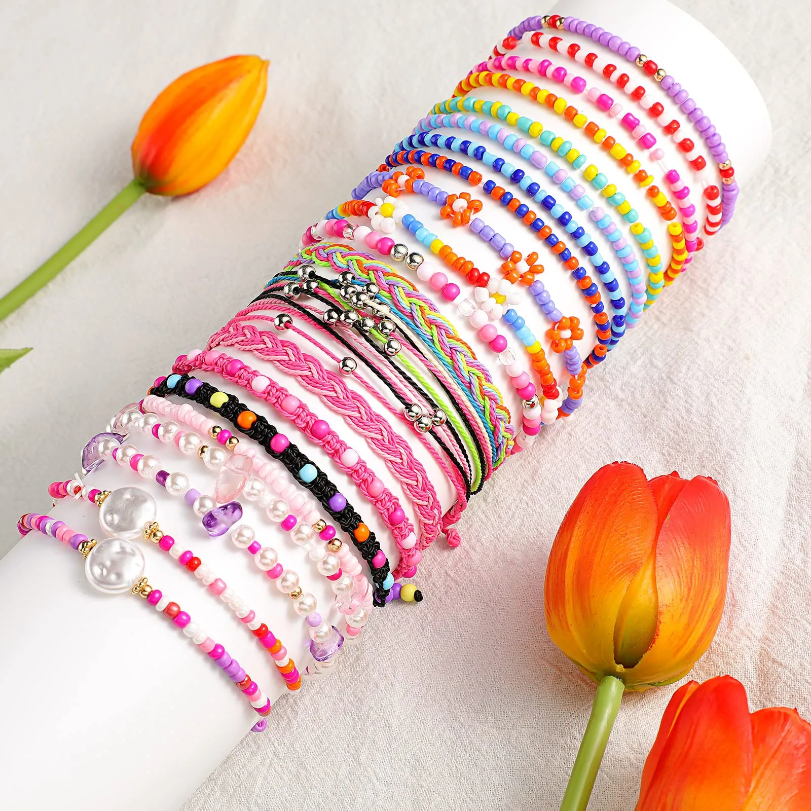 Handmade Bohemian Beaded Friendship Bracelets Friendship Bracelet With  Preppy Style And Braided Flower Design Y2K Color, Adjustable And Cute By  Mjfashion From Mj_fashion, $0.83 | DHgate.Com