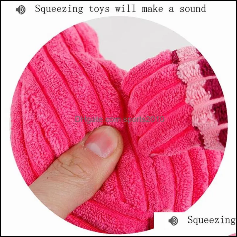 Dog Toys Soft Stuffed Pink Screaming Toy For Small Large Dogs Sound Puppy Plush Squeak Pets Toys