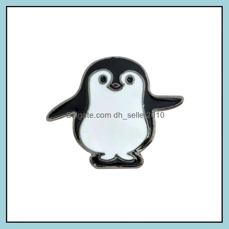 Customized Hard Enamel Pin Brooches Lovely Panda Penguin Animal Enamel Jewelry Custom Men Women Kids Charms Alloy Bulk Brooch 1028 D3