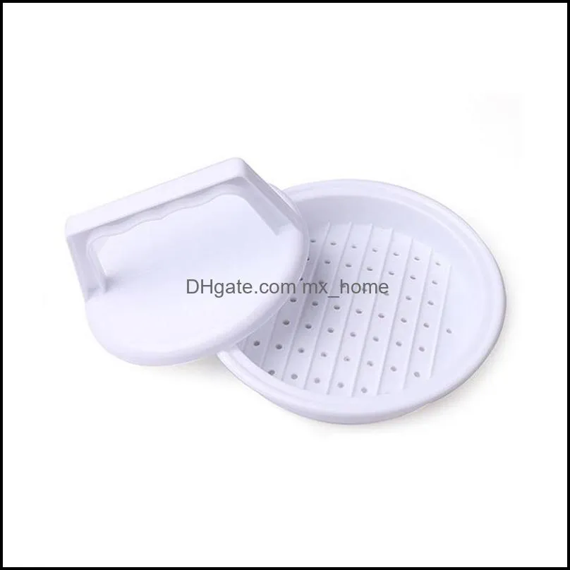 Round Shape Hamburger Press Food-Grade Plastic Hamburger Meat Beef Grill Burger Press Patty Maker Mold Mould Kitchen Tool