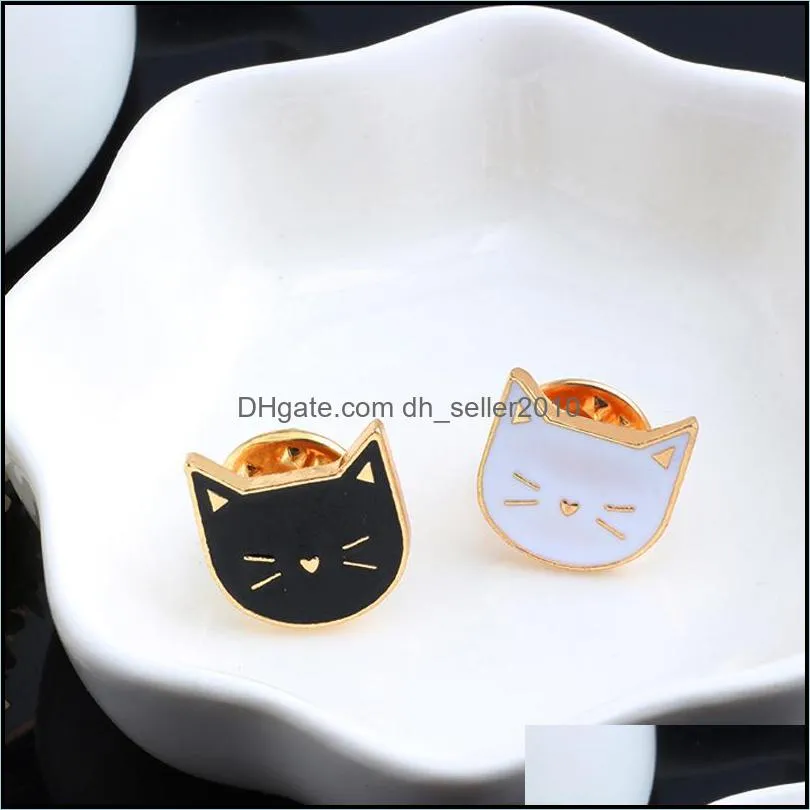 Hot Cartoon Cute Cat Animal Enamel Brooch Pin Badge Decorative Jewelry Style Brooches For Women Gift T353 677 T2