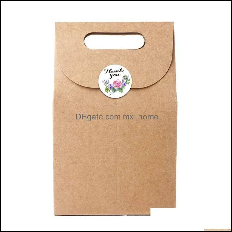 500pcs/roll Floral Thank You Stickers 1inch Round Flower Seal Label Handmade Scrapbooking Envelope Seal Stationery Sticker